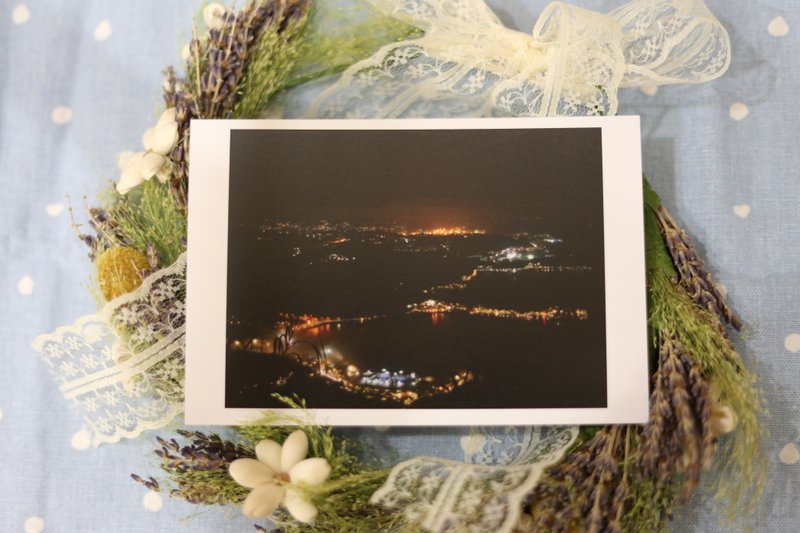 【明信片】九份的夜景其實很美Beautiful night view of Jiufen - 卡片/明信片 - 紙 白色