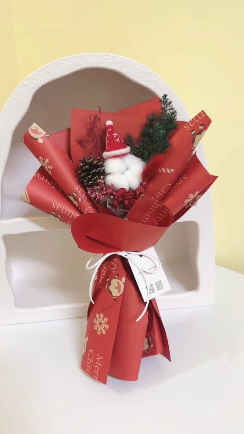 【聖誕禮物】聖誕乾燥花束 永生花束 不凋花 交換禮物 - 乾燥花/永生花 - 植物．花 