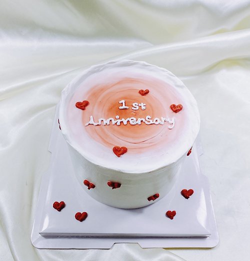 GJ.cake 週年快樂 漸層 絢爛 生日蛋糕 客製 結婚 情人節 6 8 吋 宅配