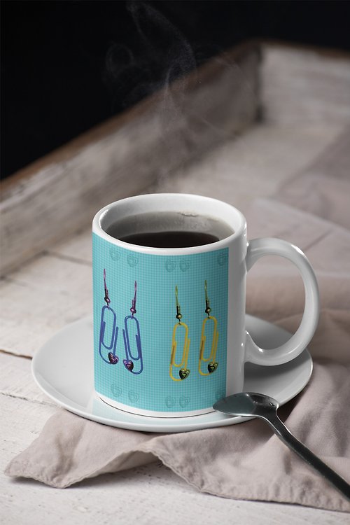 nlanlaVictory Paperclip Ceramic 248ml Coffee Cup Mug
