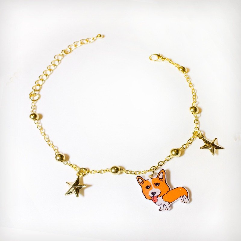 【Skilled hand cat x city cat】 handmade bracelet bracelet koji gift commemorative exchange gift graduation gift - Bracelets - Other Metals Orange