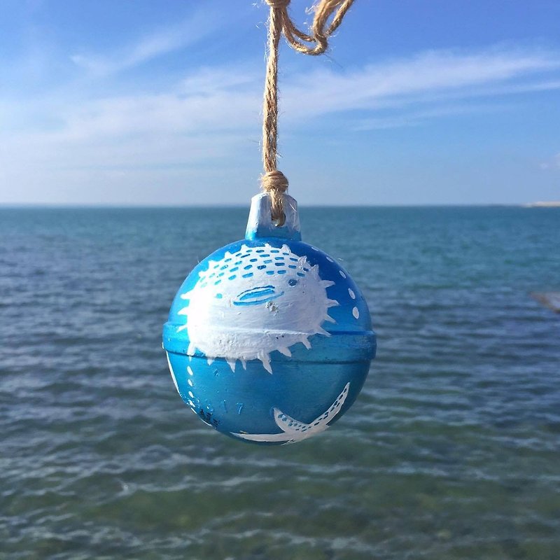 Marine life / floating ball painting / floating ball - ของวางตกแต่ง - พลาสติก สีน้ำเงิน