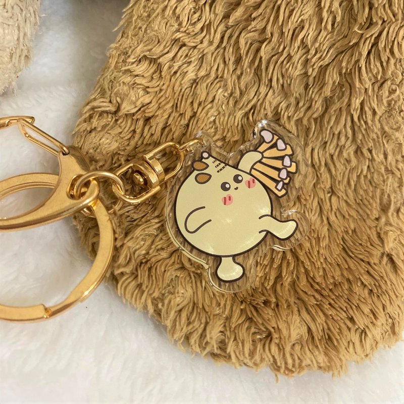 POCO Acrylic Keyring - Jumping Pipa Planet - ที่ห้อยกุญแจ - อะคริลิค สีนำ้ตาล