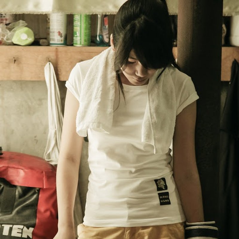 【holy-shirt】招牌素T for girl - 女 T 恤 - 其他材質 白色