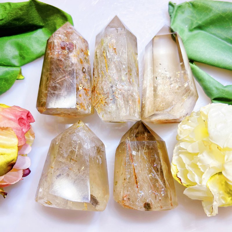 OLINA DESIGN稀有 彩碧璽髮晶 水晶柱 碧璽柱 能量發射器  彩碧璽 - 擺飾/家飾品 - 水晶 多色