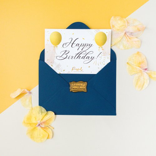 Pursful 情人節卡片【 生日卡】書法明信片連信封 卡片 封蠟