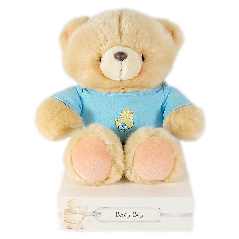 8-inch/blue doll fluffy bear [Hallmark-ForeverFriends fluff-hug series] - Stuffed Dolls & Figurines - Other Materials Gold