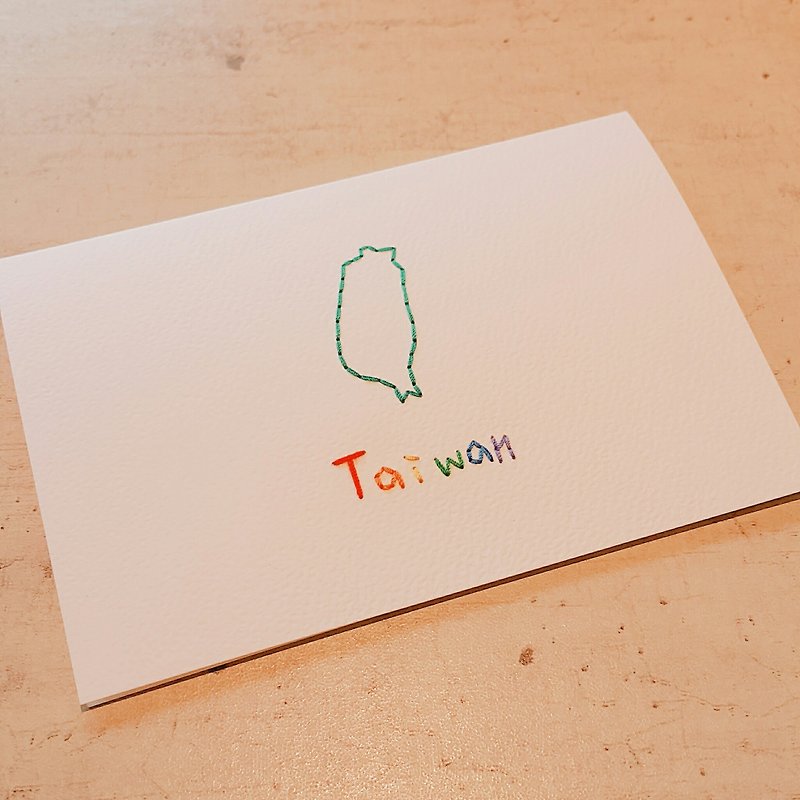 台湾カード刺繡紙 - カード・はがき - 紙 多色