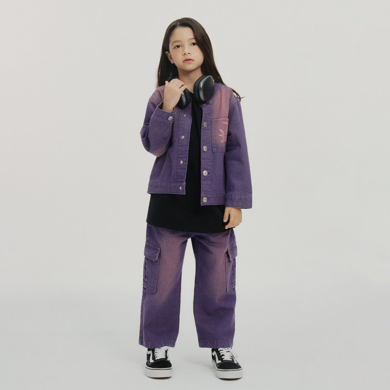 Color-washed denim set-up purple - Other - Cotton & Hemp Purple