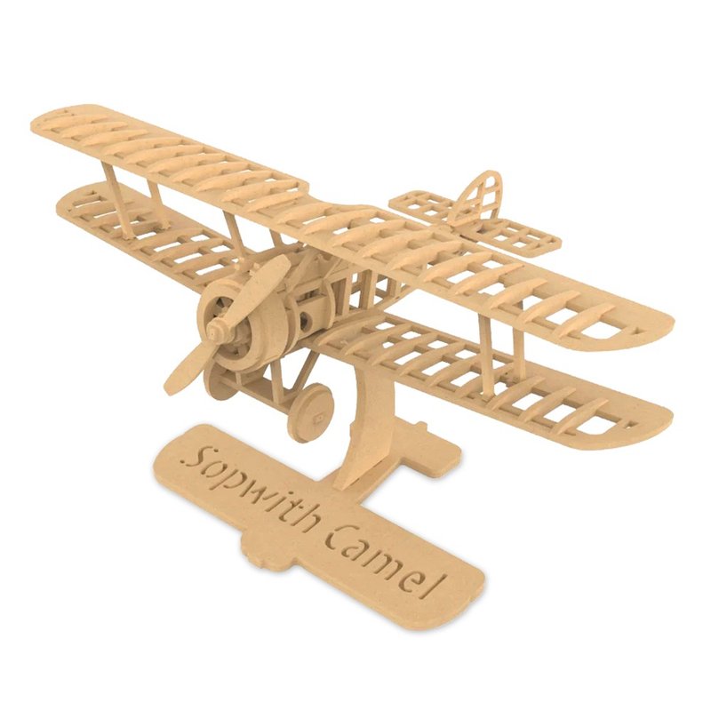 Icons of Flight Airplane-Sopwith - งานไม้/ไม้ไผ่/ตัดกระดาษ - ไม้ สีกากี