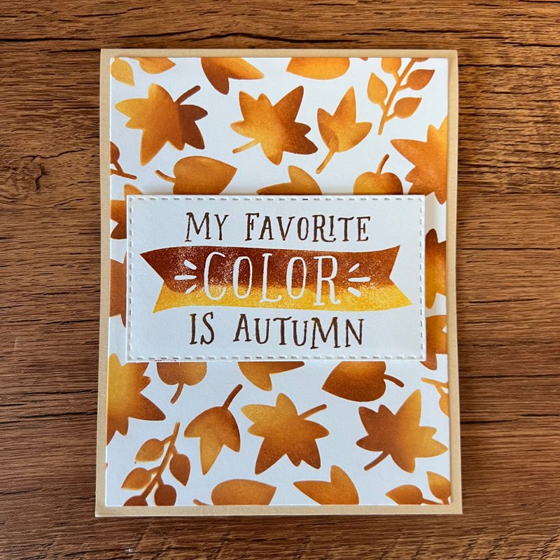 MY FAVOURITE COLOR IS AUTUMN Fall Card - Cards & Postcards - Paper Khaki