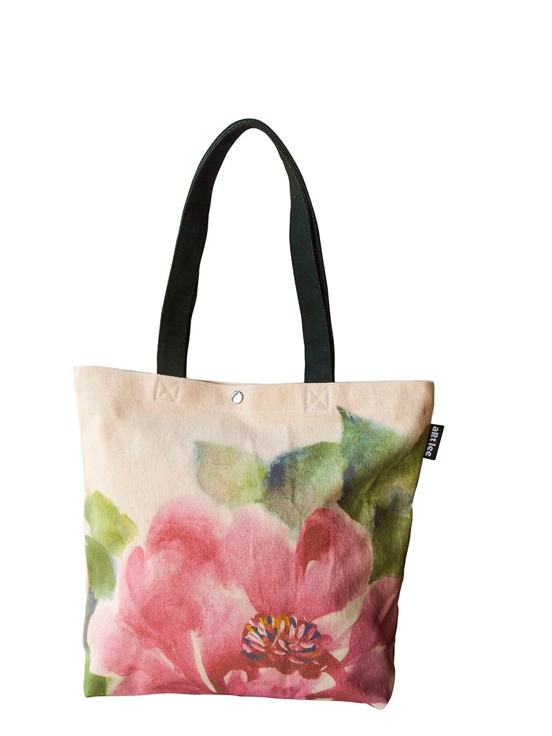 Miaolian Xie Huimin-Peony Rich Canvas Bag - Handbags & Totes - Cotton & Hemp 