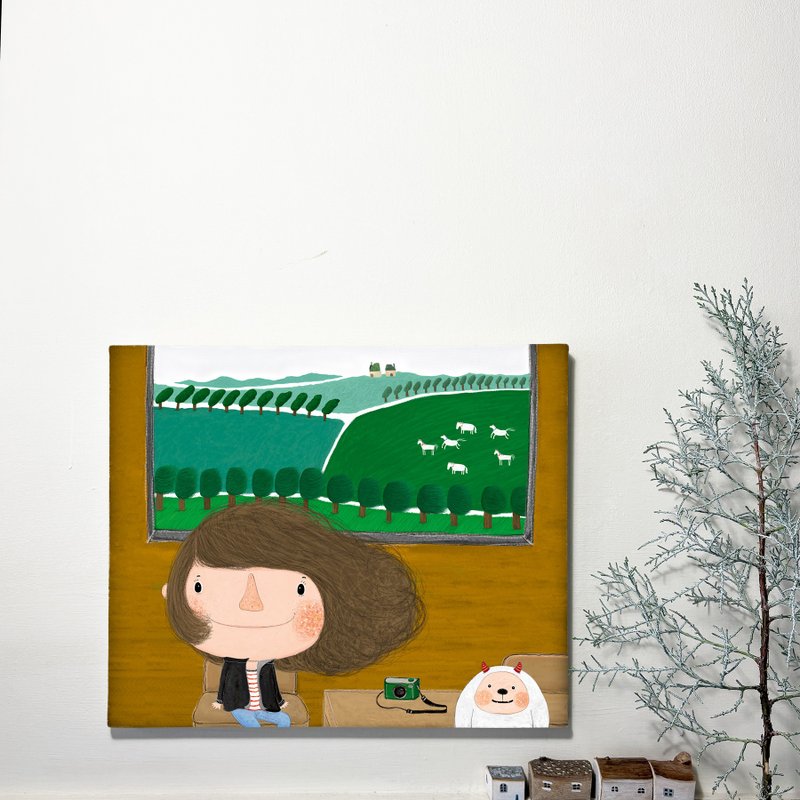 無框畫_Dolly(朵力)最美的風景在途中/荷恩蒸汽火車 - 相框/畫框 - 棉．麻 多色