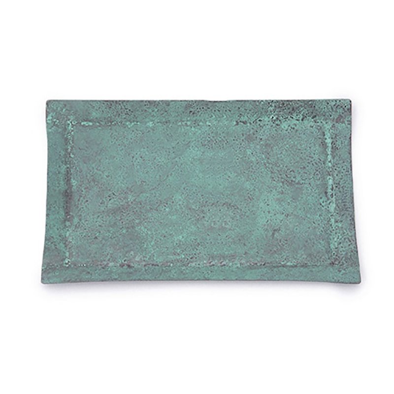 tone square Bronze color plate Bronze blue (M) - Items for Display - Copper & Brass Blue