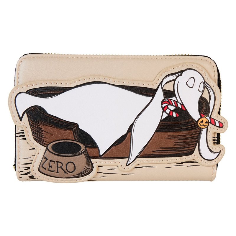 LOUNGEFLY-The Nightmare Before Christmas classic style zipper wallet - กระเป๋าสตางค์ - หนังเทียม สีกากี