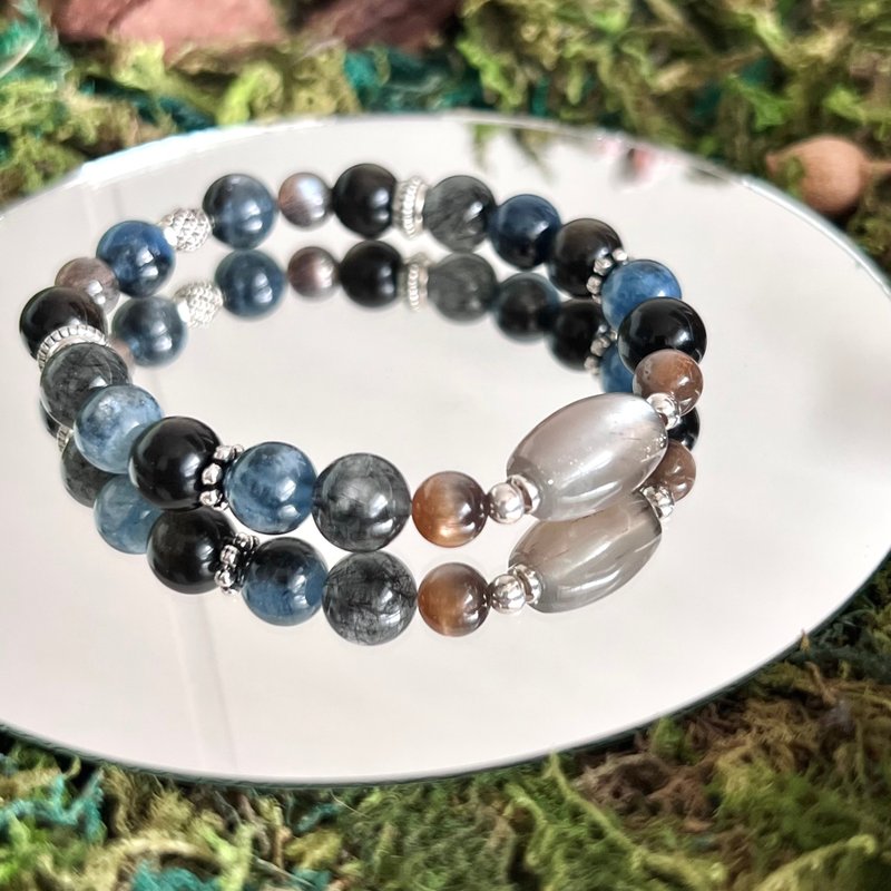 Strolling by the Seine/S925 Silver Natural Crystal Energy Bracelet/Customized Gift - สร้อยข้อมือ - คริสตัล 