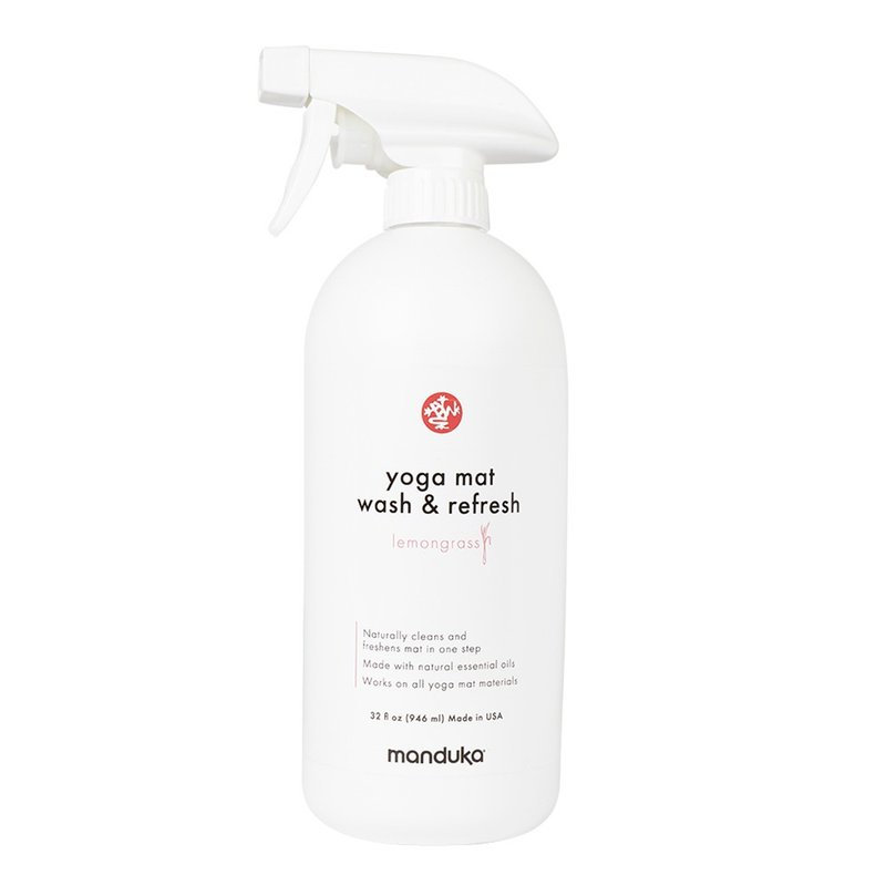 【Manduka】Mat Wash Yoga Mat Cleaning Spray 32oz Nozzle Set- Lemongrass - อุปกรณ์เสริมกีฬา - น้ำมันหอม ขาว