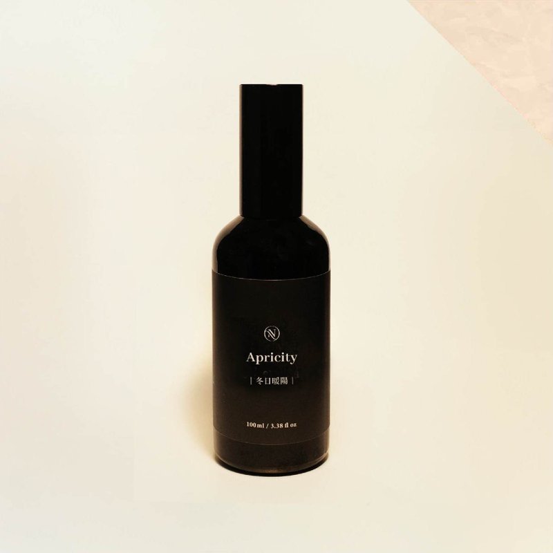 NUDITY フレグランス抗菌ミスト - 冬の暖かな日差し Apricity - アロマ・線香 - ガラス ブラック