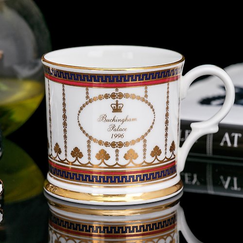 擎上閣裝飾藝術 英國製Royal Collection白金漢宮1996骨瓷杯生日馬克杯咖啡茶杯