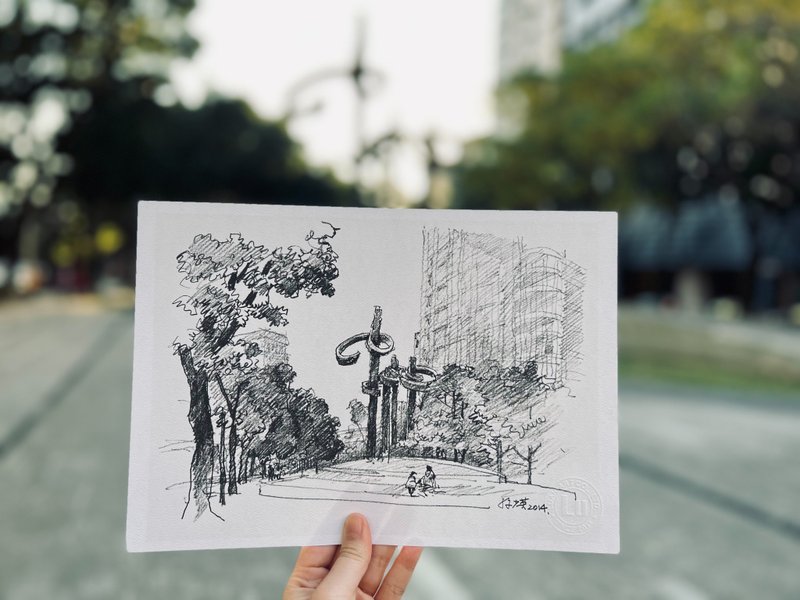 風景藝術微噴-台中草悟道系列 -草悟道雕塑 - 其他 - 紙 黑色
