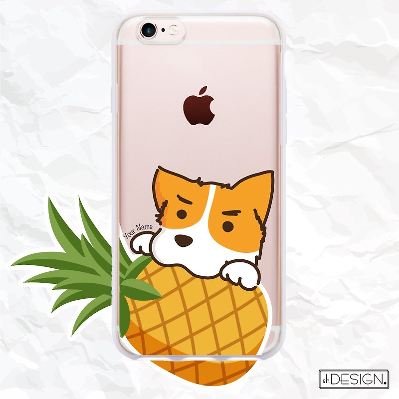 Corgi bite pineapple Phone Case - Other - Plastic 