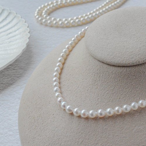 JEWELRY and PEARL FUKUDA Akoya 天然珍珠項鍊 4.0-4.5mm 海水Akoya珍珠 日本製造 日本直送