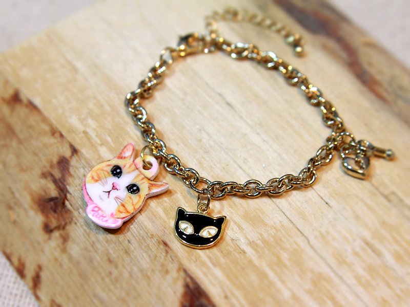 Gifts of choice - pet pendant customized gold-plated bracelet - black cat models - Other - Other Materials 