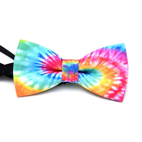 Tie dye colorful bow tie for men, mens bow tie, rainbow bow tie for girls