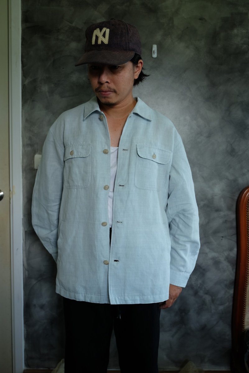 Vintage Ralph Lauren Chaps Long Sleeve Jacket Shirt - 男襯衫/休閒襯衫 - 棉．麻 