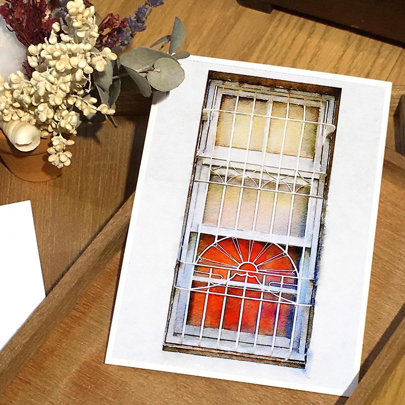 Old House Yan – Postcards from behind bars – 135 Taichung/Sunrise window grilles - การ์ด/โปสการ์ด - กระดาษ 
