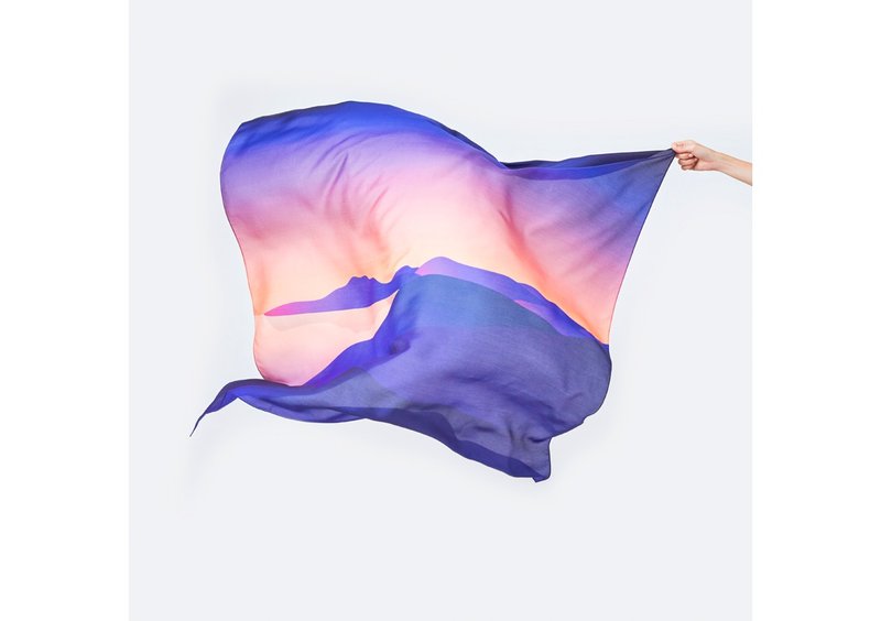 Rust and Stardust - Dawn, Silk Scarf, Tencel Scarf, Tencel Silk, Shawl - Scarves - Silk Purple