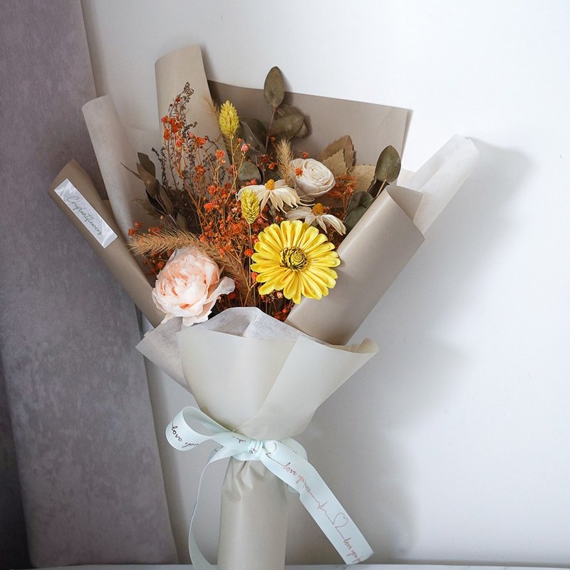 【竒floral flower】 Valentine's Day bouquet graduation bouquet birthday gift dry bouquet - Dried Flowers & Bouquets - Plants & Flowers 