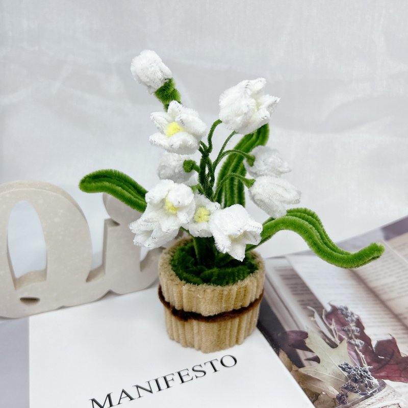 [Handmade to order] Lily of the Valley Hairy Root Potted Plant [Happy Return] - Items for Display - Other Materials 