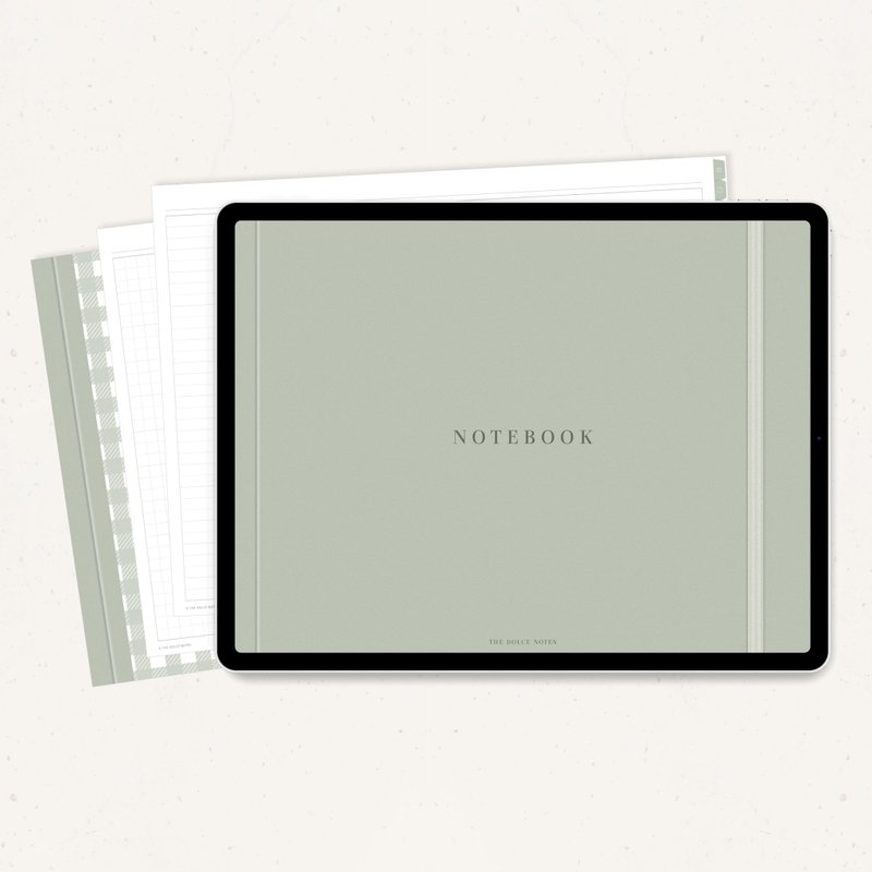 Pastel Digital Notebook for Goodnotes, Notability | 12 sections | 5 colors - 電子手帳及素材 - 其他材質 