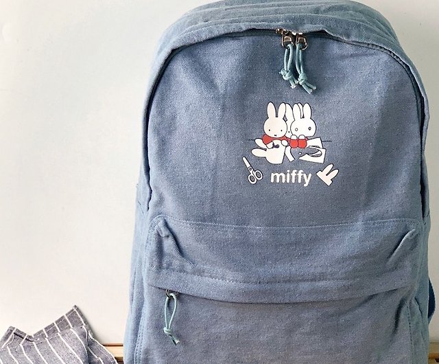 Miffy認定 軽量バックパックデニムブルーイラストmifeiデザイン ショップ Iam Select Shop リュックサック Pinkoi
