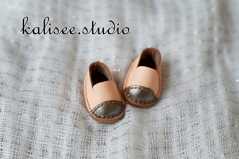 Silver head loafer doll shoes, sizes Blythe (jointed), Lati (y), Monst and Dada. - 皮革 - 真皮 