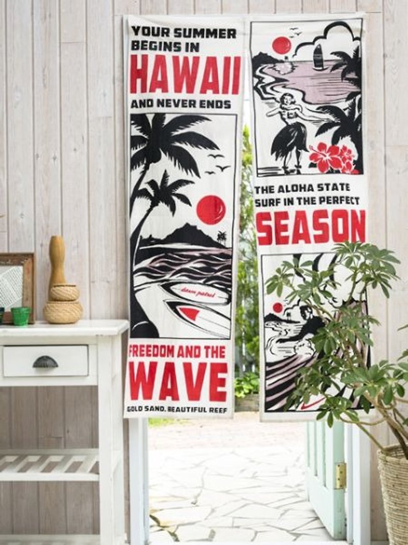 [Pre-order] ✱ ✱ Hawaii Comics air curtain (red) - Items for Display - Cotton & Hemp Multicolor