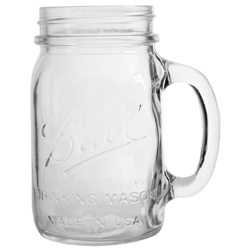 Ball Mason Jar Mason Jar _16oz narrow mouth mug - Mugs - Glass Transparent