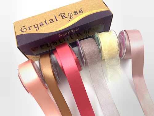 Crystal Rose Ribbon 緞帶專賣 天滿山霧櫻飛 緞帶禮盒/6入 送燙金收納紙盒