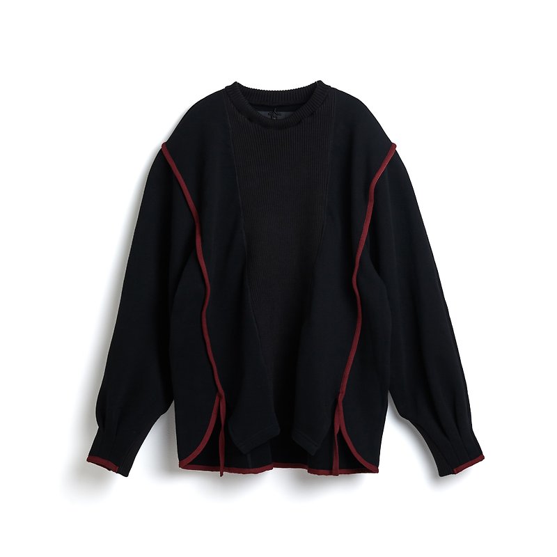 Rip Sweater - Men's T-Shirts & Tops - Cotton & Hemp Black