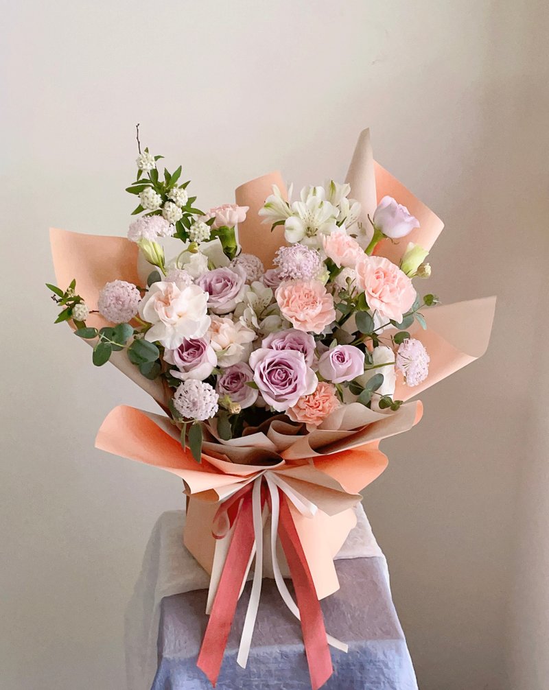 [Flowers] Elegant purple pink orange rose carnation flower bouquet - อื่นๆ - พืช/ดอกไม้ สีม่วง