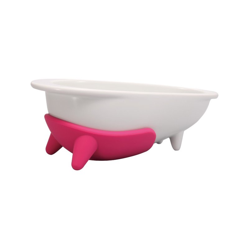 HARIO long-mouthed dog cherry pink special magnetic bowl/PTSC-LPC - ชามอาหารสัตว์ - ดินเผา สึชมพู