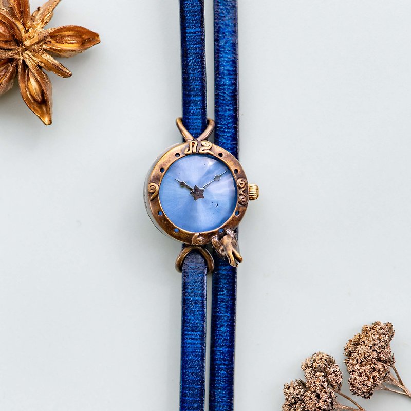 一番星見つけた子ウサギ腕時計SSパステルブルー - 腕時計 - 金属 