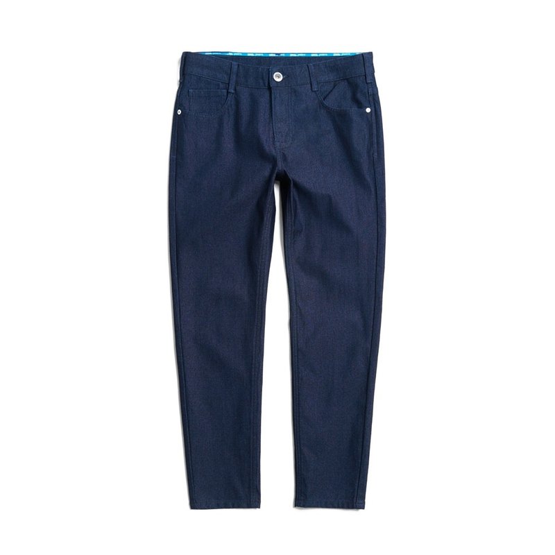 EDWIN Plus Size Super Stretch Ultra Narrow Denim Straight Pants - Men's Style (Original Blue) - กางเกงขายาว - ผ้าฝ้าย/ผ้าลินิน สีน้ำเงิน