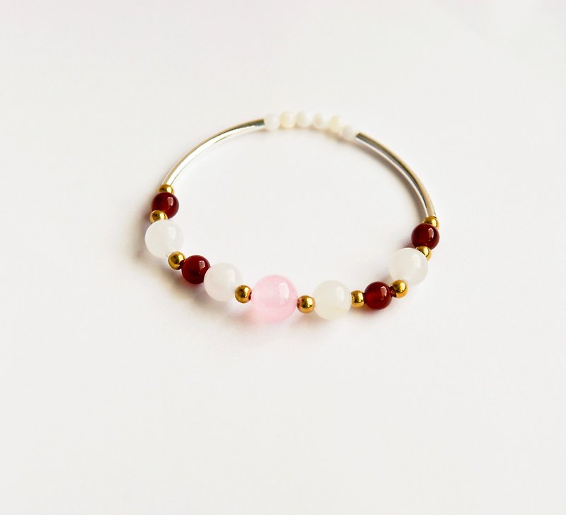 Pink Crystal Aphrodite Bracelet-Princess's Corolla - Bracelets - Gemstone Pink