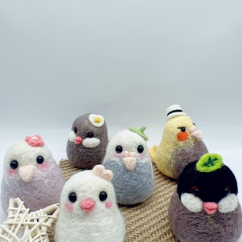 小房間手作 羊毛氈Q版鳥鳥家族