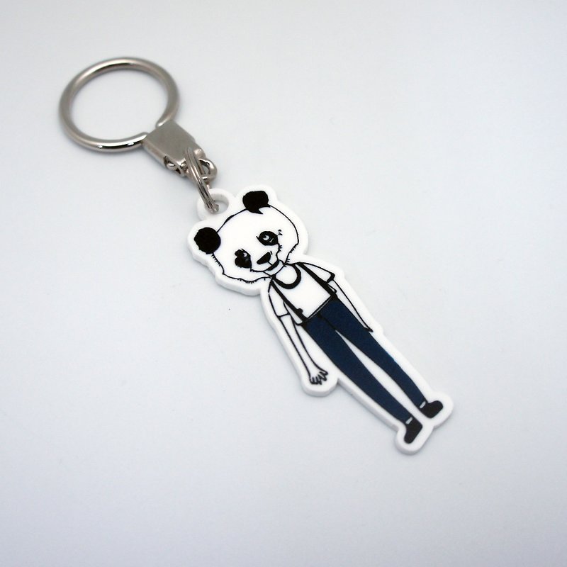 BLR 張寧 聯名款 熊貓人 鑰匙圈 KR18 - 鑰匙圈/鎖匙扣 - 壓克力 黑色
