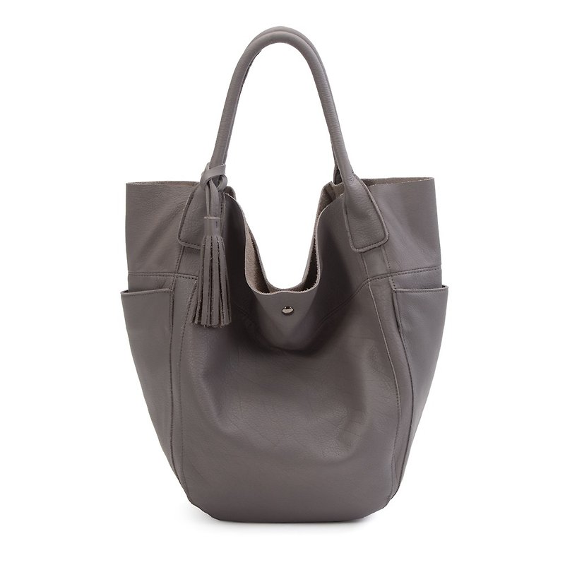 FUGUE Origin Adventure Girl's Loyal Bag - Natural Leather Portable Side Backpack - Ya Gray - Messenger Bags & Sling Bags - Genuine Leather Gray