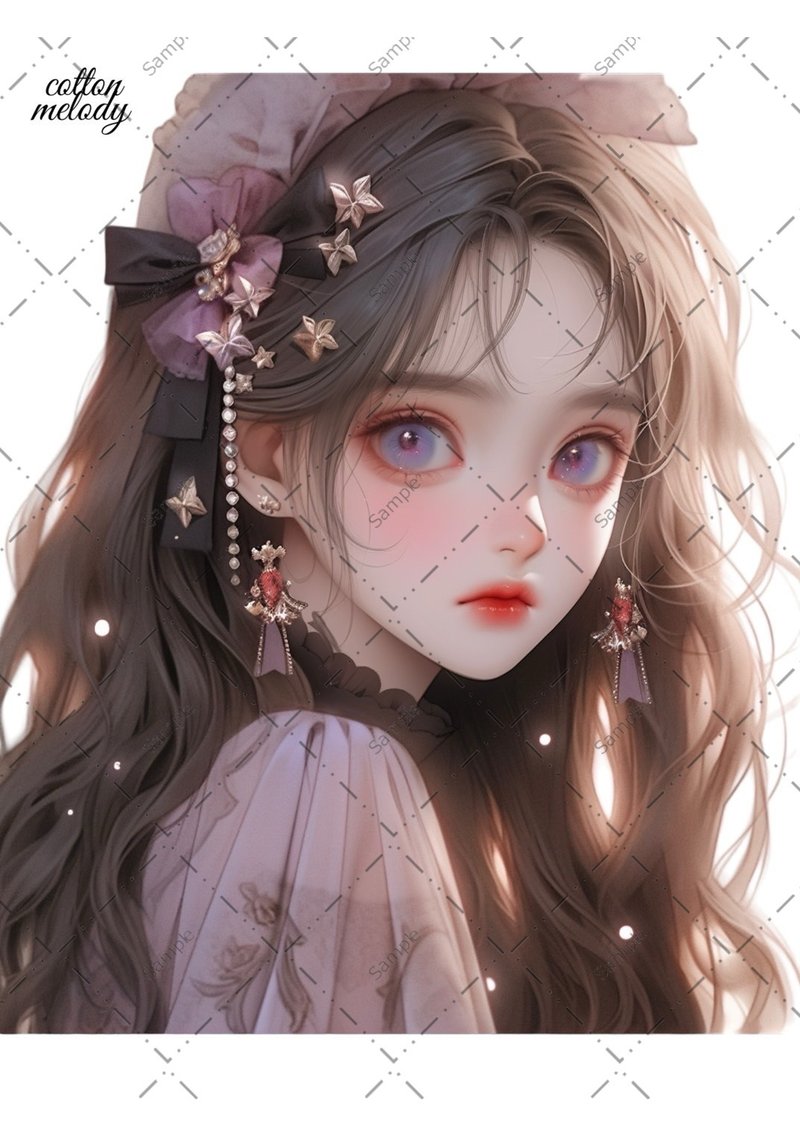 original sticker no.420 人物ステッカー オリジナルステッカー 人物ステッカー 女の子ステッカー オリジナル人物ステッカー - 貼紙 - 紙 
