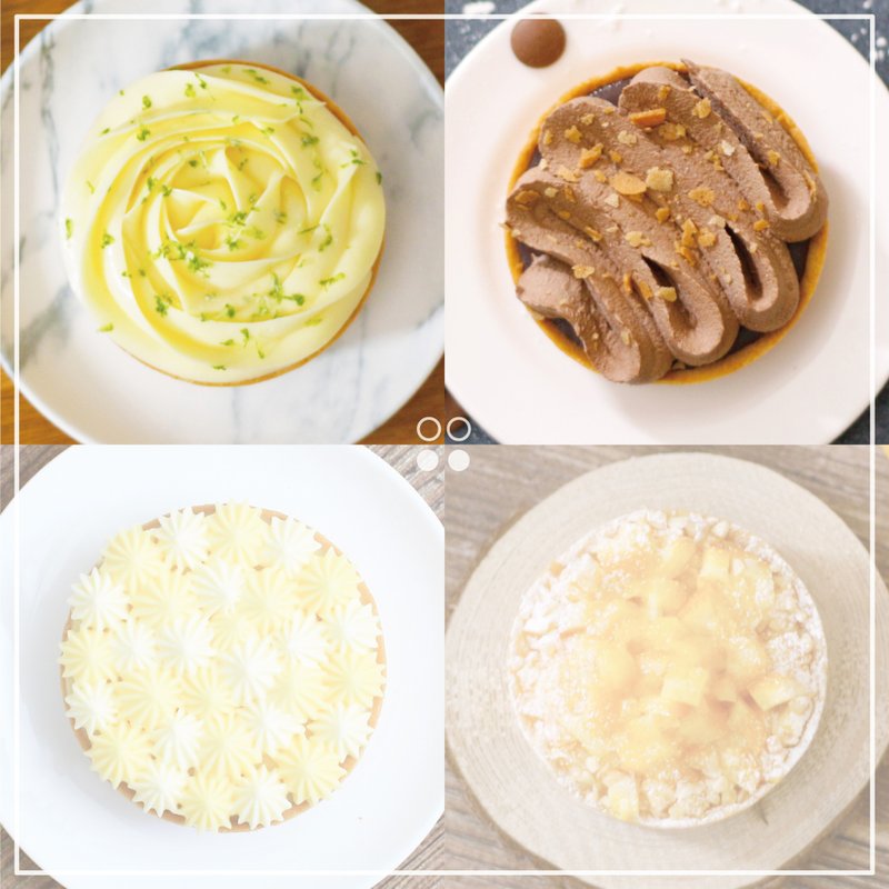 Avien【Quadruple Circle】Lemon + Cocoa Lemon & Cocoa Tart - เค้กและของหวาน - อาหารสด สีส้ม